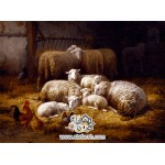 نخ و نقشه تابلو فرش گوسفندان 